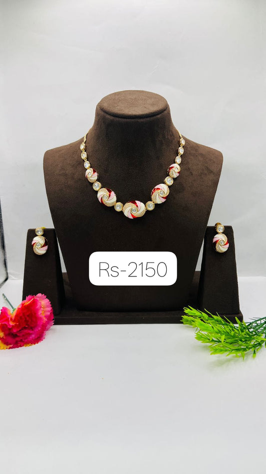 KUNDAN meena necklaces
